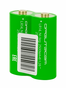 Аккумулятор LR20, R20, MN1300, Тип D, 4000мАч, 1.2V, 2шт Орбита